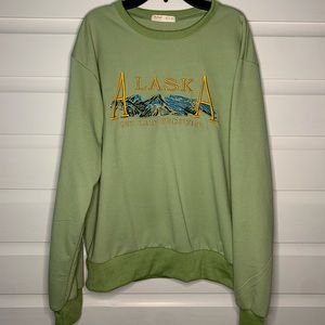 Small green Alaska crewneck